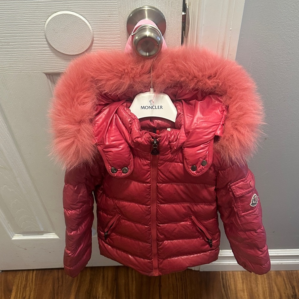 Moncler Kids Pink Puffer Jacket